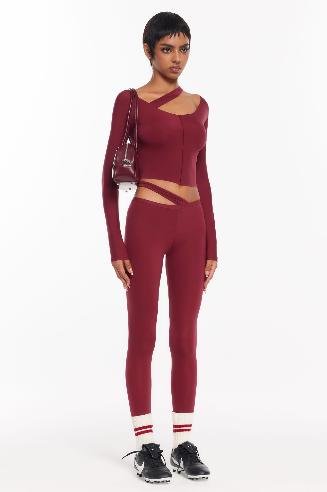 Hiko Leggings - Burgundy